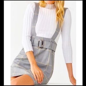 Forever 21, small, plaid, belted pinafore